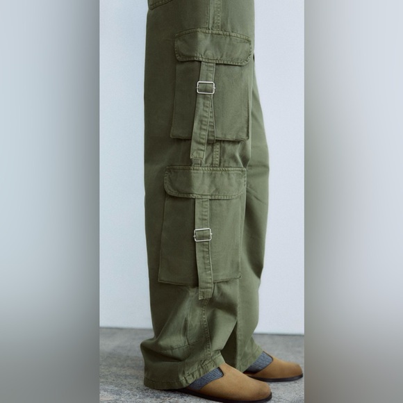 ZARA Women’s Green Cargo Pants - Size 2 - NEW - Picture 5 of 5